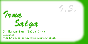 irma salga business card
